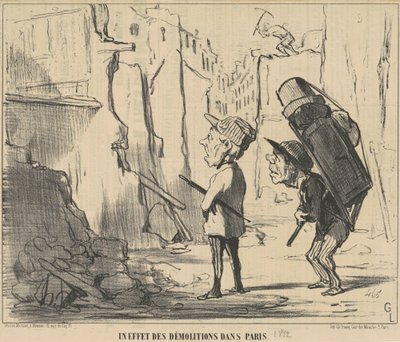 En effekt av rivingene i Paris av Honoré Daumier