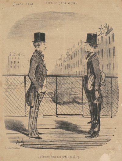 En mann i sine små sko av Honoré Daumier