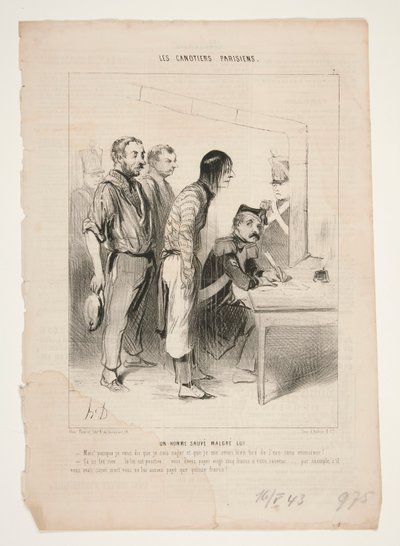 En mann redder på tross av seg selv av Honoré Daumier