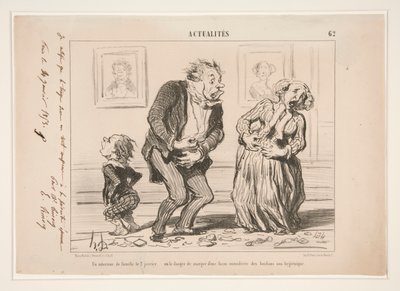 Et familieinteriør 2. januar av Honoré Daumier