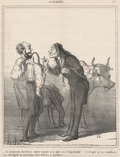 Vent... hadde ikke kua di epizooien? ... av Honoré Daumier