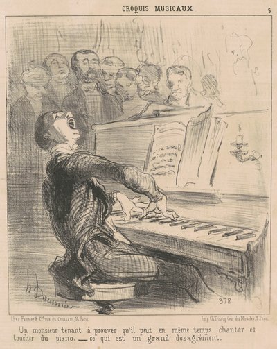 En gentleman som vil bevise at han kan... av Honoré Daumier