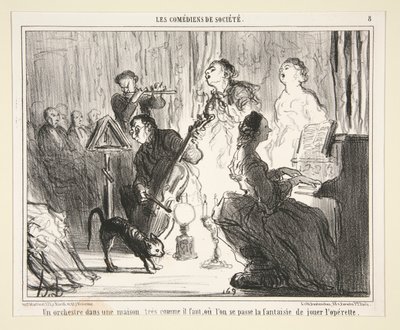 Et orkester i et hus av Honoré Daumier
