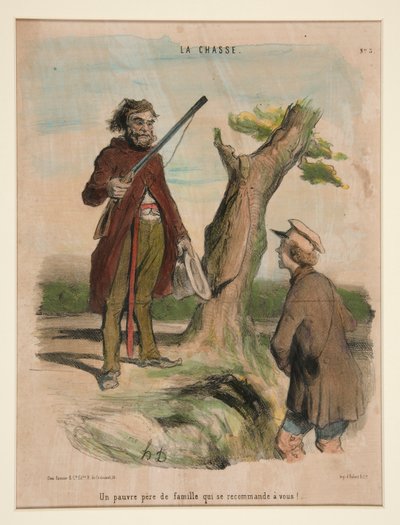 En stakkars far som anbefaler seg selv til deg! av Honoré Daumier