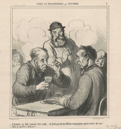 En filosof av Honoré Daumier