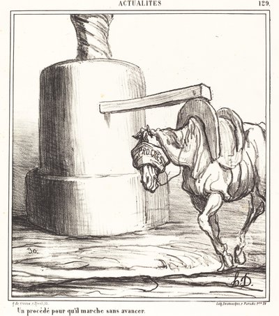 En prosess slik at han går uten å komme videre av Honoré Daumier