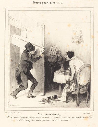 En misforståelse - Du tar feil... dra... til helvete... av Honoré Daumier