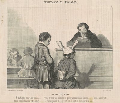 En vennlig service av Honoré Daumier
