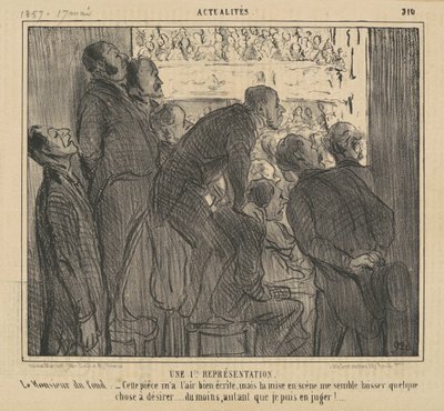 En første representasjon av aksjemarkedet av Honoré Daumier