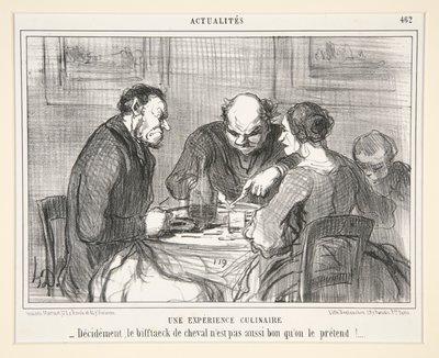 Une Experience Culinaire: Decidement, le bifftaeck de cheval n   1360241   no       norwegian Successfully Translated  Original: David Copperfield and the Waiter at Yarmouth (colour litho) Translat: David Copperfield and the Waiter at Yarmouth (colour lith av Honoré Daumier