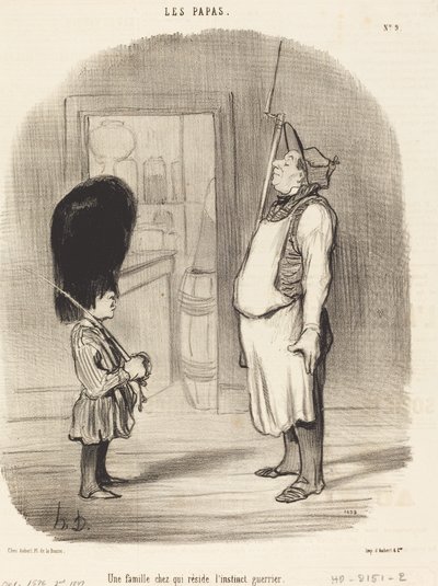 En familie hvor krigerinstinktet bor av Honoré Daumier