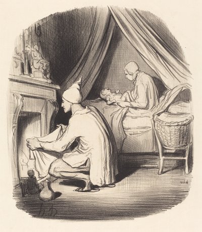 En urolig natt av Honoré Daumier