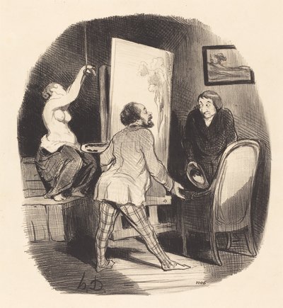 En vanskelig stilling av Honoré Daumier