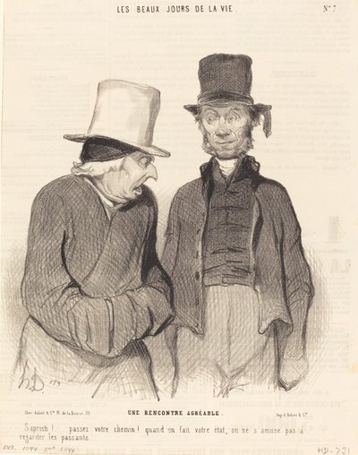 Et hyggelig møte av Honoré Daumier