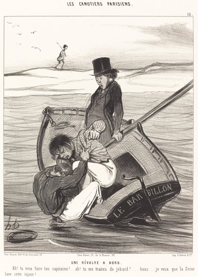 Et opprør om bord av Honoré Daumier