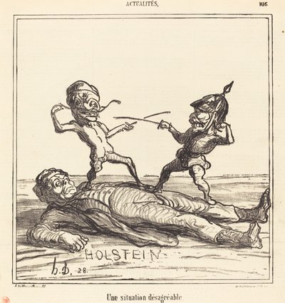 En ubehagelig situasjon av Honoré Daumier