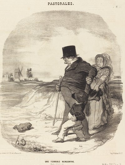 Et forferdelig møte av Honoré Daumier