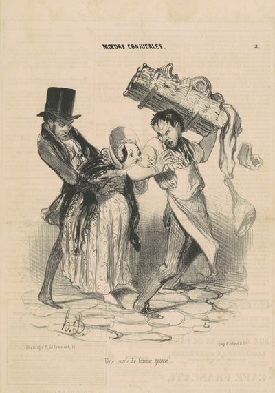 Et ønske om en feit kvinne av Honoré Daumier