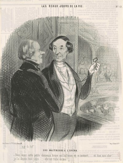 En elskerinne i operaen av Honoré Daumier