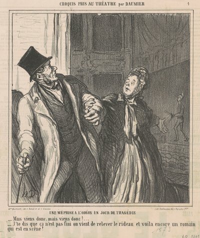 En misforståelse på odeon... av Honoré Daumier