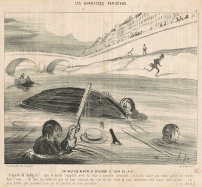 En ny måte å gå nedover livets elv av Honoré Daumier