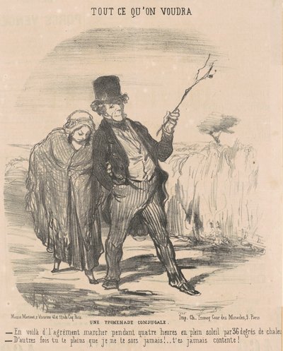 En ekteskapelig gåtur av Honoré Daumier