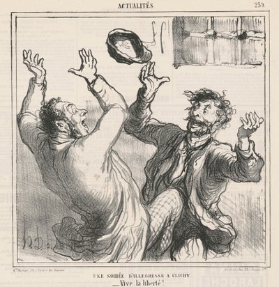 En kveld med glede i Clichy av Honoré Daumier