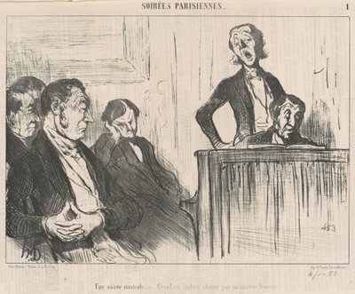 En musikalsk kveld av Honoré Daumier