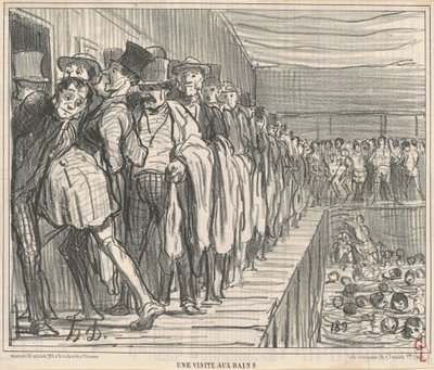 Et besøk i badene av Honoré Daumier