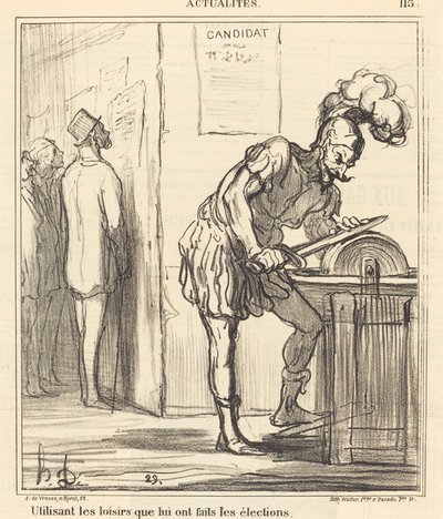Bruker fritiden... av Honoré Daumier