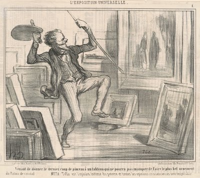 Etter å ha gitt det siste penselstrøket... av Honoré Daumier
