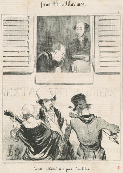 sulten mage har ingen ører av Honoré Daumier