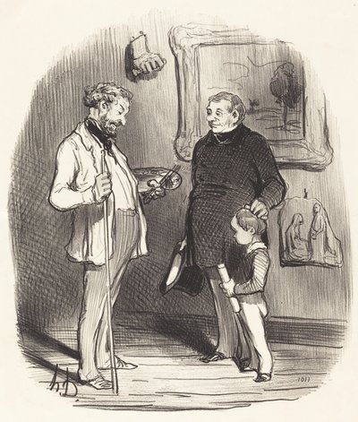 Der går du min lille... hvis han ikke har nok midler... av Honoré Daumier