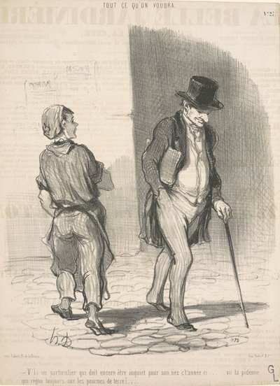 Her er en person som må være bekymret... av Honoré Daumier