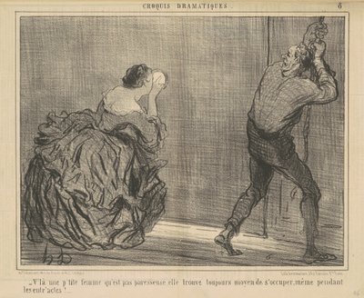 Det er en liten kvinne som ikke er lat... av Honoré Daumier