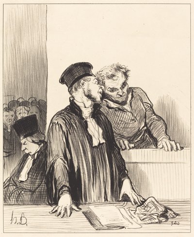 Her er statsadvokaten som forteller deg ting... ubehagelige... av Honoré Daumier