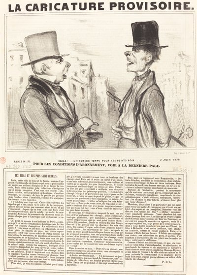 Voila! ... en kjent tid for ertene ... av Honoré Daumier
