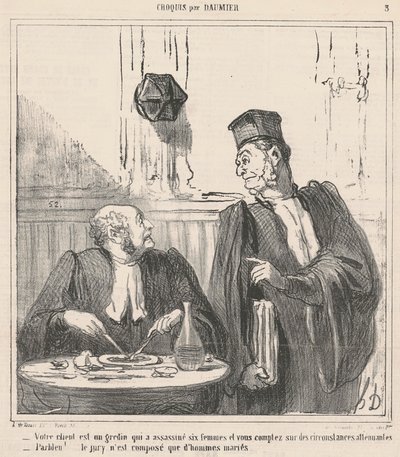 Din klient er en skurk... av Honoré Daumier