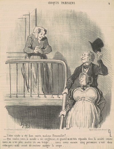 Besøket ditt var veldig kort... av Honoré Daumier