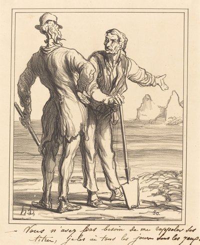 Du trenger ikke minne meg på titlene hans... av Honoré Daumier