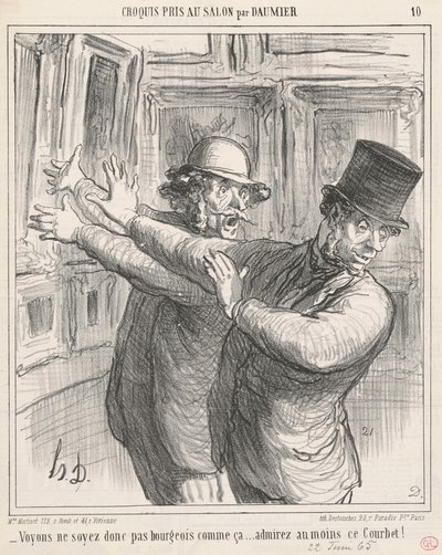La oss se... beundre i det minste denne Courbet! ... av Honoré Daumier