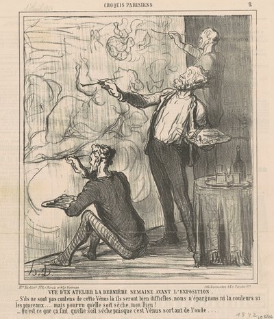 Utsikt over et verksted... av Honoré Daumier