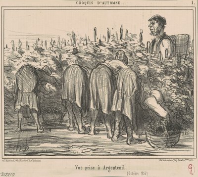 Utsikt tatt i Argenteuil (oktober 1856) av Honoré Daumier