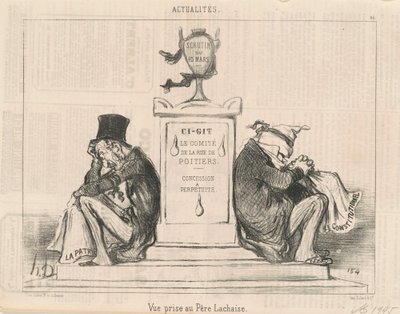 Utsikten tatt ved Père Lachaise av Honoré Daumier
