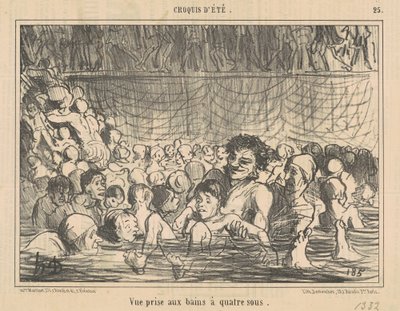 Utsikt fra fire-sous-badene av Honoré Daumier