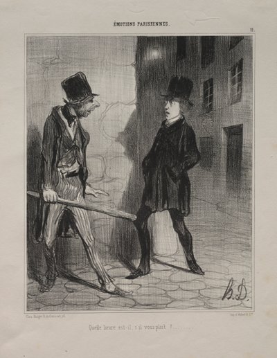 Hva er klokka? av Honoré Daumier