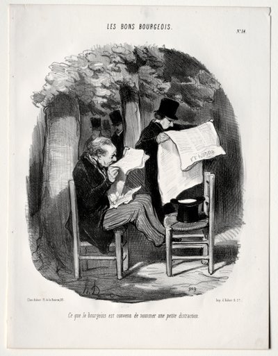Det borgerlige kaller en liten distraksjon av Honoré Daumier