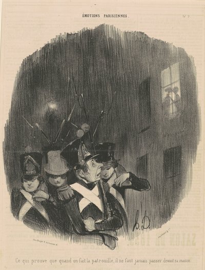 som beviser at når vi...patruljerer... av Honoré Daumier