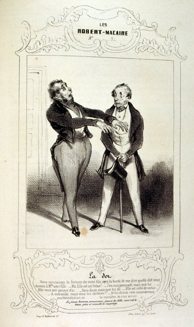 illustrasjoner om ideer og legender Philipon under tittelen Les Cent og Robert Macaire av Honoré Daumier