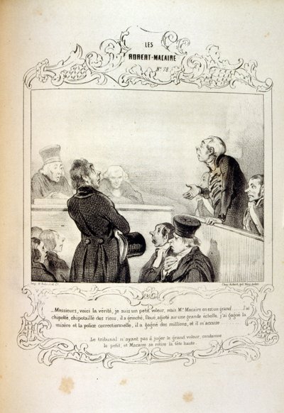 illustrasjoner om ideer og legender Philipon under tittelen Les Cent og Robert Macaire av Honoré Daumier
